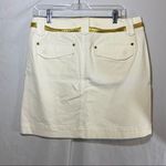 White House | Black Market WHBM white denim skirt size 10 Photo 2