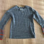 Jack by BB Dakota  Gray and Orange Striped Sweater Photo 0