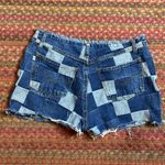 RETRO Y2K VINTAGE PATCHWORK DENIM SHORTS Blue Size 30 Photo 2