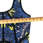 Gracia  Bodycon Bandage Dress Sz‎ M Blue Yellow Midi Butterfly Floral Photo 4