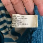 WHITE + WARREN 100% Cashmere Striped Open Front Sweater Cardigan Womens Small Blue Photo 6