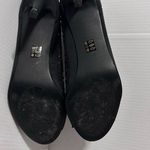 J. Rene Radita Satin Rhinestone peep top shooties heel shoe women size 9 M Black Photo 8