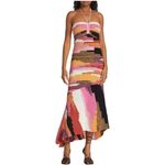 ALC Frank A. L.C. 100% cotton Nova Crochet Midi-Dress - Sedona Blossom NEW Photo 2