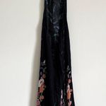 Free People Embrace It Maxi Dress Size Medium Floral Flowy Black Blue Photo 7