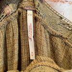 Free People Sweet Thing Tunic Mini Dress Lace-Up Side Ties Moss Medium green Photo 7