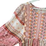 American Eagle Outfitters Bohemian Patchwork Paisley Balloon Sleeve Top S Photo 4