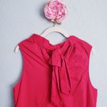 Anthropologie 1901 High Neck Big Bow Sleeveless Red Shift Dress Photo 3