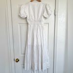 ASTR The Label Citrine Linen Bow Front Midi Dress Elegant White Small S Photo 7
