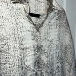 NWOT DEX Black Tape Snakeskin Print Tunic White Size M Photo 2