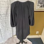 H&M women XS v-cut Longsleeve ruched shift dress dark grey Photo 9