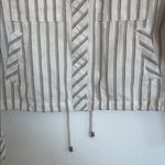 Cavalini  Striped Utility Jacket in Cream and Brown Photo 3