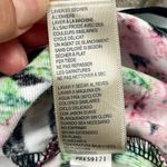 Rafaella  Scallop Scoop Neck Stripes Pink Floral Top  Petite PXL Photo 7