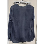 ALC Frank ALC Grey Long sleeve top sequin beaded shirt sz L popover blouse minimalist Photo 5