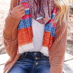 VICI JENESIS STRIPED SCARF - ORANGE COMBO Photo 1