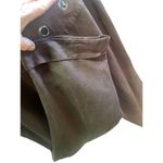 Larry Levine Chocolate Brown Cuffed Capri Pants With Medallions at Waist Fully L Photo 5