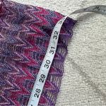 Missoni  Pink & Purple Knit Zig Zag Fringe Scarf Photo 4