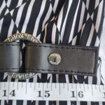 Michael Kors 𝅺MICHAEL Large black white Faux Wrap Tulip Dress Logo O-Ring… Photo 7