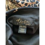 Thalia Sodi Designer Dress XXL Blouson Braided Gold Belt Black Open 3/4 Sleeve Photo 9