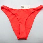 Good American Better Cheeky Bikini Bottom Stretch High Waist Neon Orange 4 US XL Photo 0