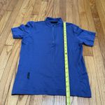 Icebreaker New Zealand Merino Wool Blue Quarter Zip Short Sleeve Top Small Photo 6