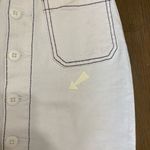 J.Crew J.Cew Denim Button-front Skirt in White Wash Pencil Skirt Size 23 NWT Photo 7