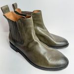 Franco Sarto Boots Size 9.5 Chelsea Olive Leather Ankle Booties Photo 1