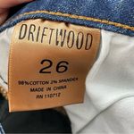 Driftwood  Audrey La Luna Straight  Leg Jeans Embroidery & Sequin Trim Size 26‎ Photo 4