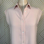 Iris & Ink Rosalie Crepe Shirt Dress in Pink Size 2 Photo 3