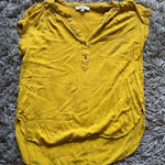 Rose + Olive  size large mustard yellow two button top size M Photo 0