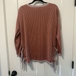 Doe & Rae Doe And‎ Rae Light Brown top Oversized Small Side Ties Photo 4