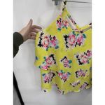 Torrid Floral Blouse Women 2X Yellow Handkerchief Hem Cami Tank Preppy Casual Photo 5