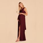 Birdy Grey  Grace Convertible Chiffon Dress In Cabernet Photo 6
