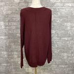Evereve Deep V-Neck Sweater in Rich Burgundy Photo 3