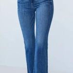 AYR  The Bomb Pop Ankle Straight Jeans Raw Hem Blue 25 Short Photo 0