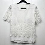 T Tahari Women's Lace Fairy Romantic Classic Garden Party Office Top Size Small Photo 0