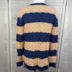 Lands' End  Drifter Cableknit Crewneck Sweater Navy/Tan-Medium Photo 2