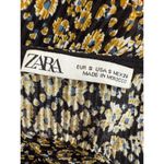 ZARA Black and Yellow Marigold Floral Wide Leg Jumpsuit Size Small Belted Photo 6