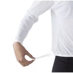 Lululemon Lean in Long Sleeve Top Loose Fit Drawstring White Semi Sheer Size M/L Photo 3