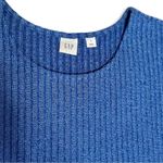 Gap Dress Womens S Blue Ribbed Knit Pullover Casual Preppy Short Sleeves Stretch Photo 3