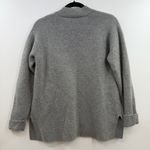 Talbots  Petite Small Gray Lambswool Knit Blazer Cardigan Pockets single button Photo 4