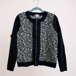 Pendleton Zip Up Cardigan XL Black Gray Animal Print Sweater Jacket Photo 0