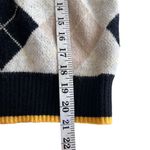 Cider Cream Ribbed Argyle Knit Button Up V-Neck Cardigan Sweater Size S NWT Photo 4