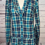 Hollister  Plaid babydoll Shirt Womens‎ size Small Y2K 90s 80s Peplum Milkmaid Photo 0