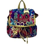 Coach  Poppy Backpack with Wide Adjustable Straps and Multicolor Vibrant Print Photo 0