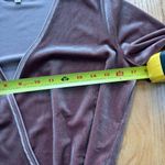 Madewell  Long Sleeve Wrap Shirt Velvet V-Neck Small Top Dressy Warm Ash Photo 5