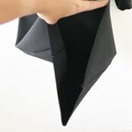 Chiara Boni  La Petite Robe Velvet Satin Mini Dress in Lead Black Photo 5