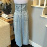 Free People  Strapless Picture Perfect Midi Denim Dress Size 8 Photo 7