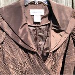 Victor Costa Chocolate Brown Crinkle Texture Wrap Top Evening Jacket w/Skirt 8 Photo 10