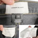 Current/Elliott Sample Gray Mid Rise Raw Step Hem Cropped Distressed Jeans Photo 12