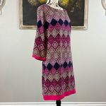 Eliza J  Womens Size 8 Geometric Slinky Stretch Shift Lined Multicolor Dress Photo 2